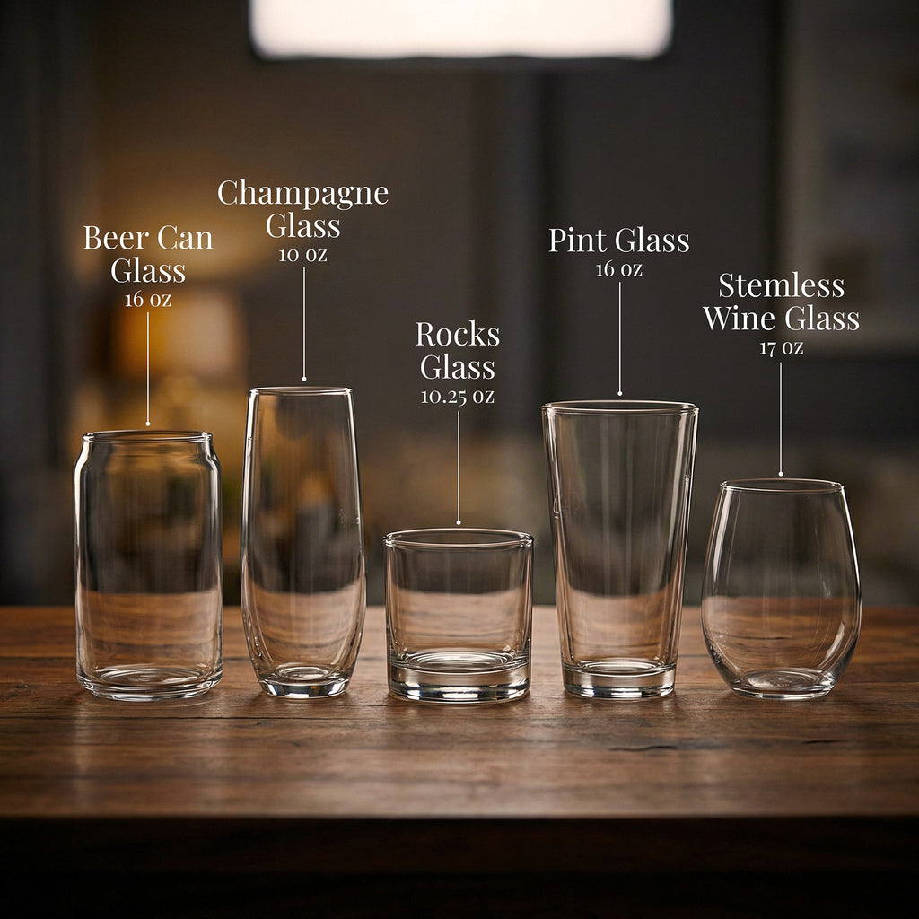 Horseshoe Crab Engraved Glasses