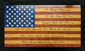 Pledge of Allegiance Engraved Handcrafted Patriotic Wall Flag – Made by U.S. Veterans