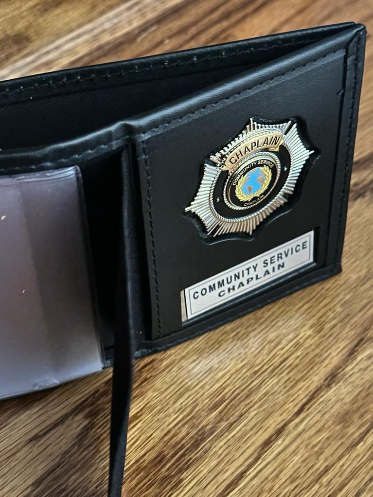 Wallet with badge