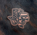 Engraved Texas American Flag Hunting and Fishing Trifecta Patch