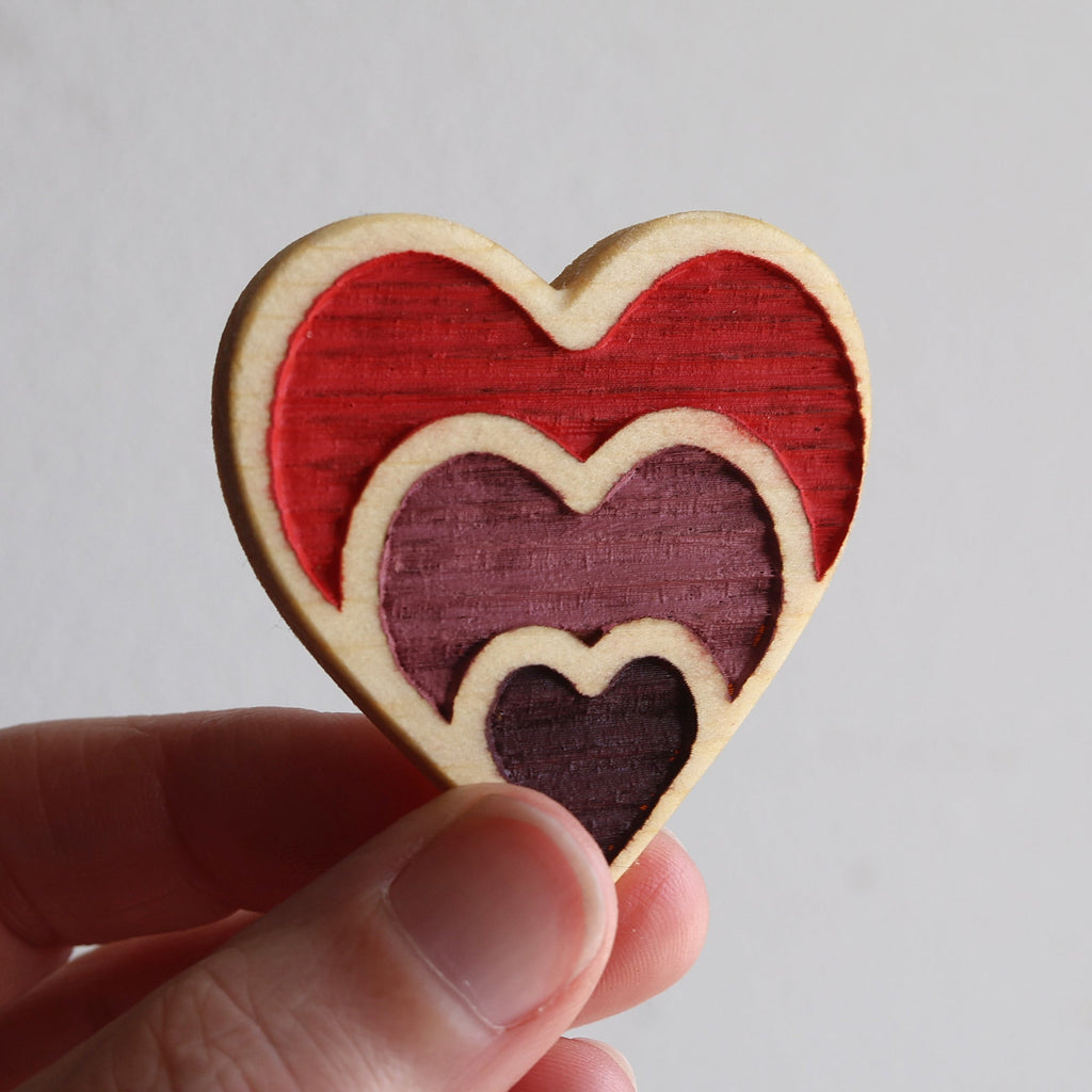 Engraved Heart Magnets