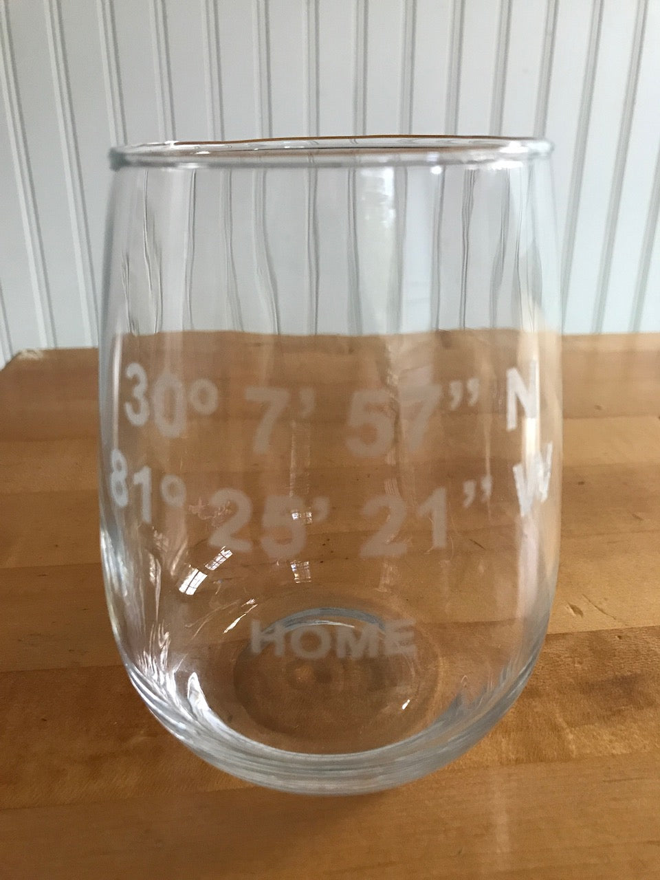 Custom GPS Coordinates Engraved Glasses