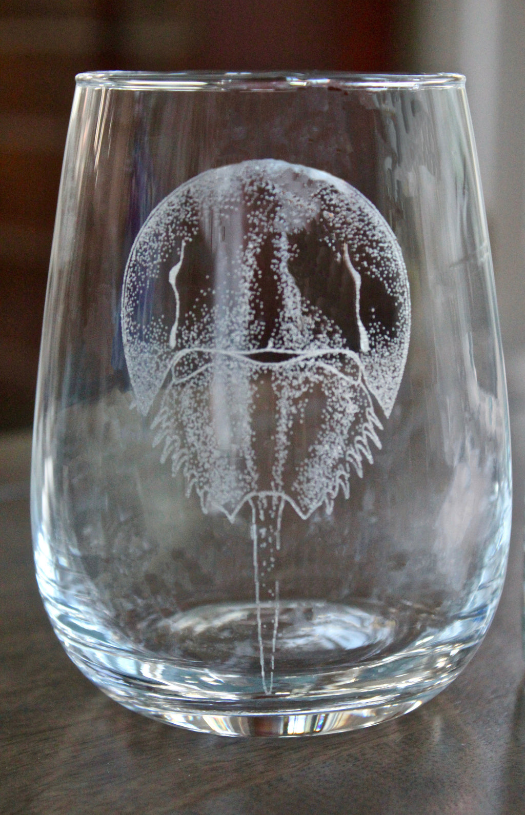 Horseshoe Crab Engraved Glasses