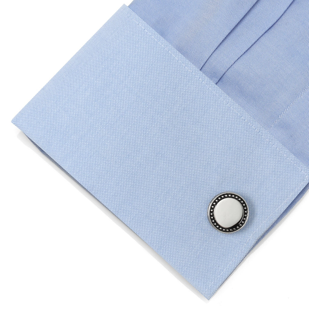 Engravable Studded Cufflinks