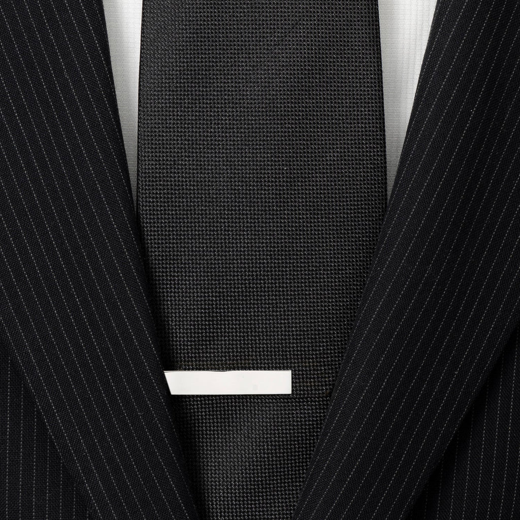 Short Stainless Steel Engravable Tie Bar