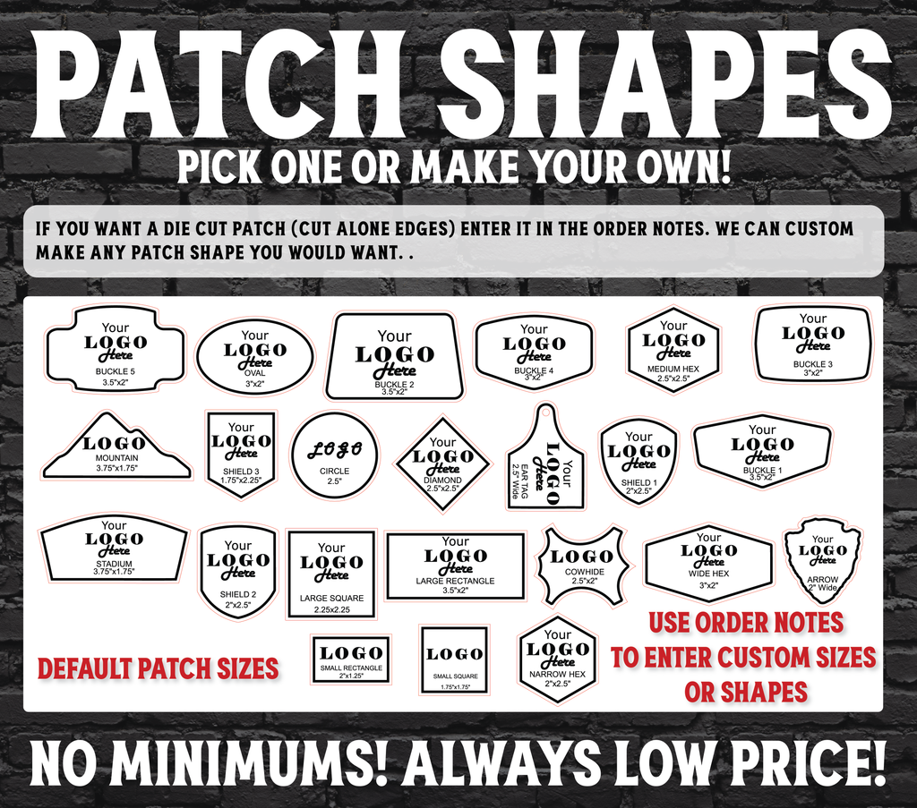Wholesale Laser Engraved Leatherette Patches
