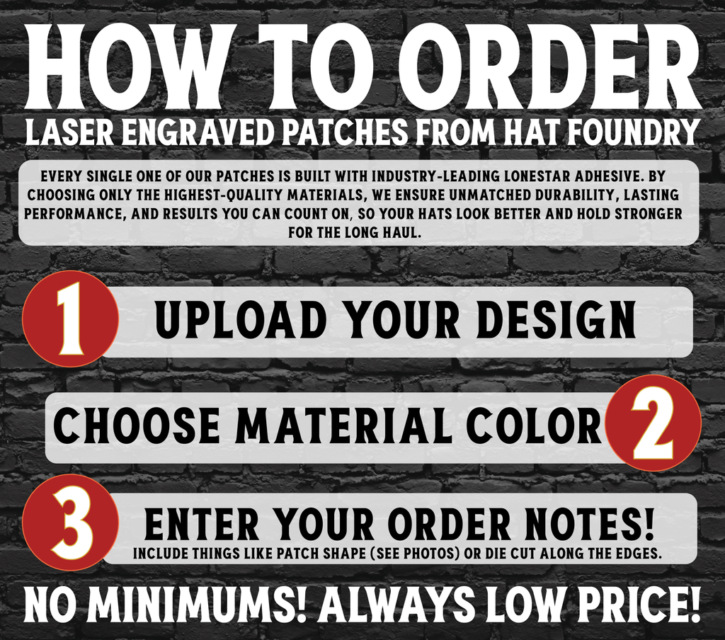Wholesale Laser Engraved Leatherette Patches