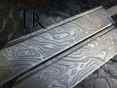 DK-0030 Lot of 2 Custom Handmade Damascus Steel Seax knife Blank Blades/ Knife making