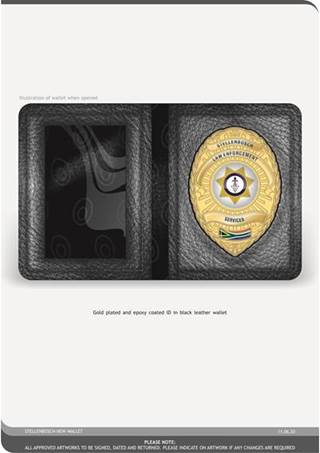 Wallet with badge